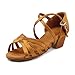 MSMAX Professional Latin Shoes Satin 1.1inch Heel Practice Party Ballroom Wear
