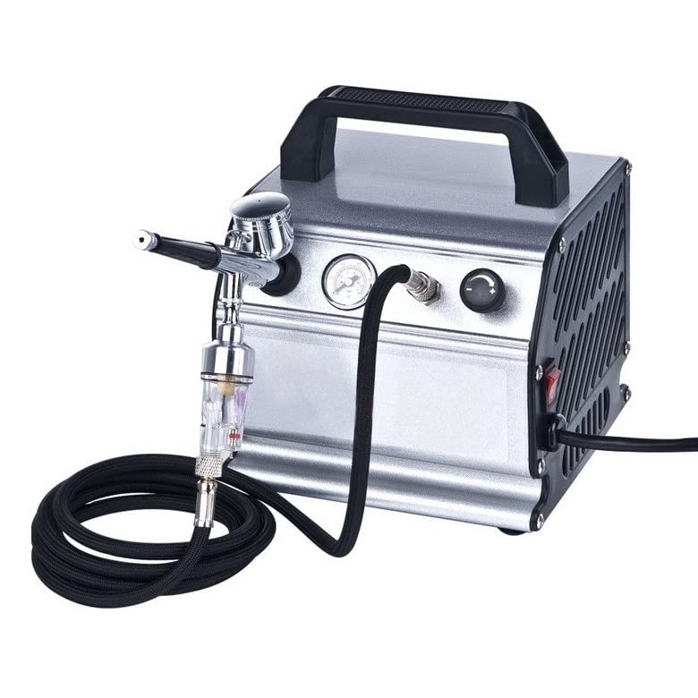 AIRBRUSH PISTON COMPRESSOR NAILART BODYPAINTING MODEL CONSTRUCTION SET MAINTENANCE-FREE AK1