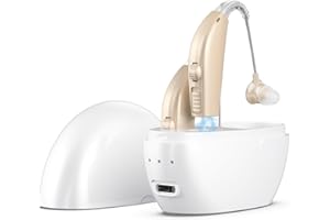 WUVEE Hearing Aids Hearing Amplifiers for Seniors Rechargeable with Noise Cancelling Hearing Aid Loss Amplifier Seniors and Adults Charging Case Volume Control
