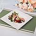 FOCUSLINE 100% Compostable Paper Plates 10 Inch, 100 Pack Heavy Duty Disposable Square Dinner Plates, Biodegradable, Eco-Friendly, Made of Natural Sugarcane Fibers