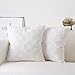 baibu Cotton Embroidered Decor Throw Pillow Case Floral Pattern Cushion Cover for Living Room Off White,1PC