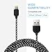 Phone Cable Charger 3Pack 3FT/6FT/10FT USB Charger Cord Lectrus Charging Cable Data Nylon Braided 8pin Compatible for iPhone X/8/8Plus/7/7Plus/6s/6sPlus/6/6Plus/5/5S/5C/SE/iPad Air and More