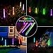 TRODEEM Solar Lights Outdoor [4 Pack, RGB 7-Color Changing] Solar Powered Decorative Garden Stakes Waterproof Acrylic LED Bubble Lighting for Garden Patio Backyard Pathway Pool Lawn Decor