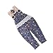 Jili Online Trendy Handmade Causal Doll Flower Printed Suspender Pants for 12'' Blythe Doll Dress Up Accessories