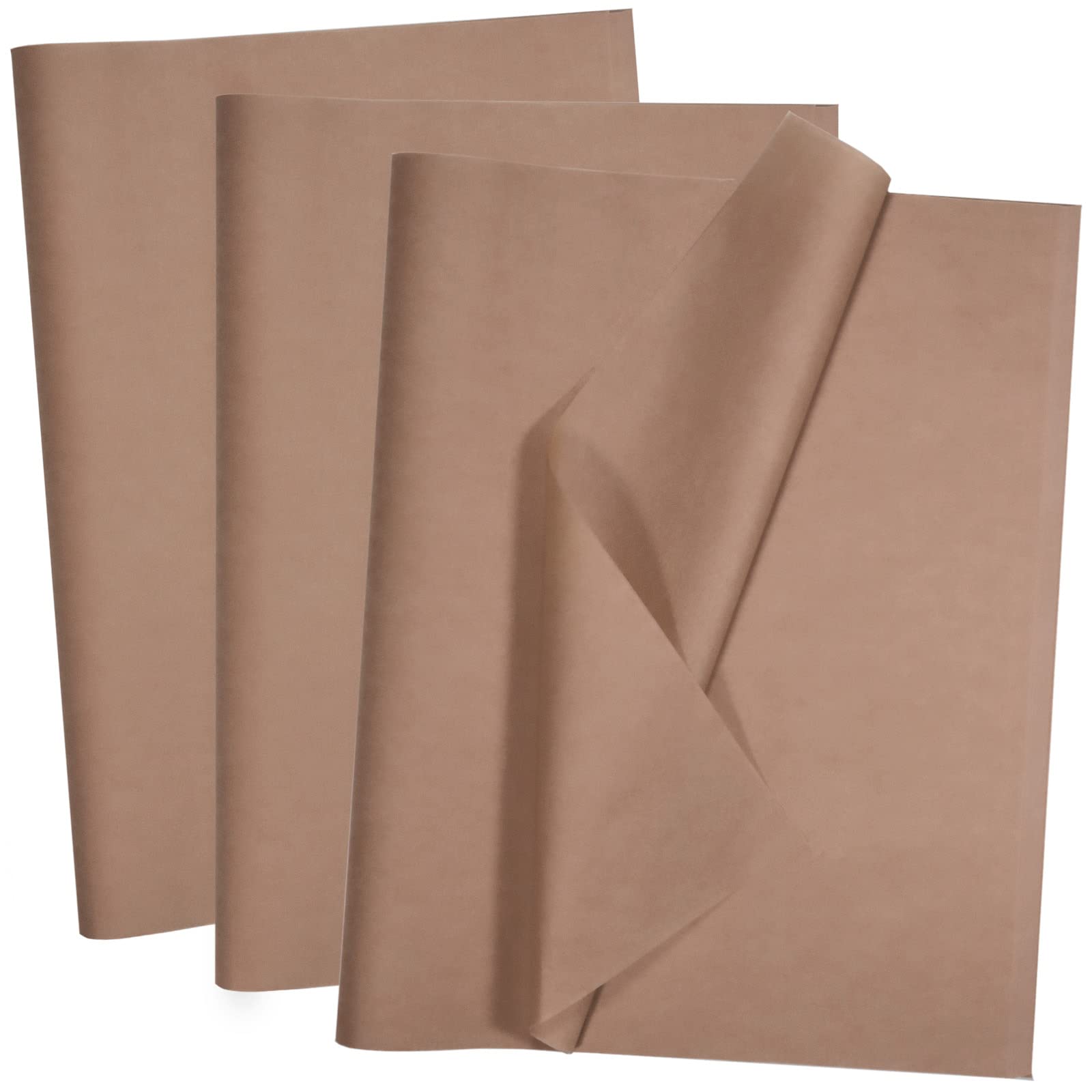 Photo 1 of 100 Sheets Brown Tissue Paper Artdly 14 x 20 Inches Brown Wrapping Paper Bulk for Weddings Birthday DIY Project Christmas