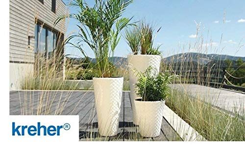BJYX XXL Pflanzkübel Pflanztopf Blumentopf Blumenkübel Kunststoff ca. 80 cm Top (Color : Weiß) – Bild 5