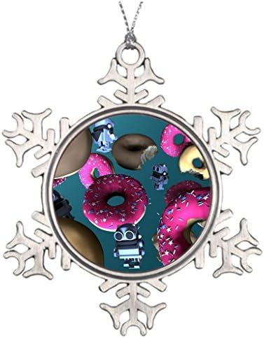 Hipporal Xmas Trees Decorated Robot Doughnuts and Toy Robot 03 Tree Decoration