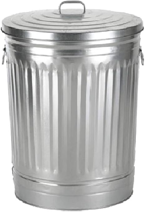 Amazon Com 31 Gallon Galvanized Steel Trash Can Trash Can With Lid Galvanized Trash Can With Lid Metal Trash Can Outdoor Garbage Can With Lid Steel Gray Pre Galvanized Trash