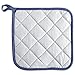 DII Basic Terry Collection Quilted 100% Cotton, Potholder, French Blue, 3 Piece