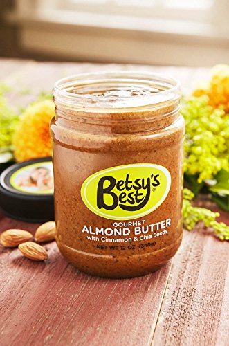 Gourmet Cinnamon Almond Butter w/ Chia Seeds by Betsy's Best - All Natural and GMO Free