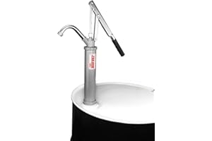 Zeeline By Milton ZE381, Lever Action Pump for 15-55 Gallon Drum Pump, 1 Gallon per 9 Strokes, Barrel Pump Hand Operated, Telescoping Suction Tube with 3 Different Locking Positions