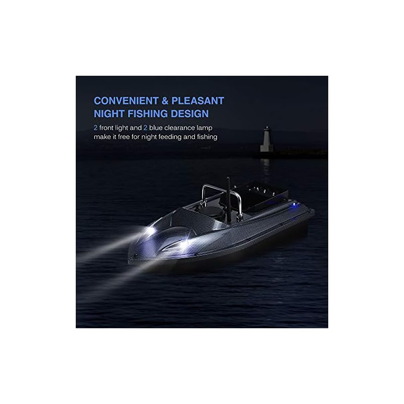 Walory Bateau À Appâts De Pêche – Télécommande Sans Fil Chargeur De Pêche Smart Appâts Bateau De Pêche Jouet Rc Bateau De Pêche Pour Adultes Débutants 540 Yards Distance Gamme (us Plug)
