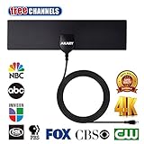 AKARY HDTV Antenna Indoor 35 Miles Range Ultra Thin TV Antenna Upgraded Version