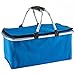 Gregarder Picnic Basket Collapsible Shopping Folding Insulated Bag Large Capacity Market (Blue)