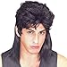 Black Mens Mullet Wig