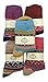 LuluVin Women's Colorful Crew Vintage Inspired Knit Socks (5 Pairs) (Mulitcolored)