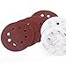 5 Inch Sanding Discs Hook and Loop : 50Pcs 8 Hole 80 Grit Sandpaper Pads Round Sand Paper