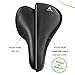SuperSo Bike Gel Seat Cushion Cover - Premium Padded Bike Saddle - Comfortable Alternative Bicycle Cover for Passionate Cyclists (Black Medium-Narrow)