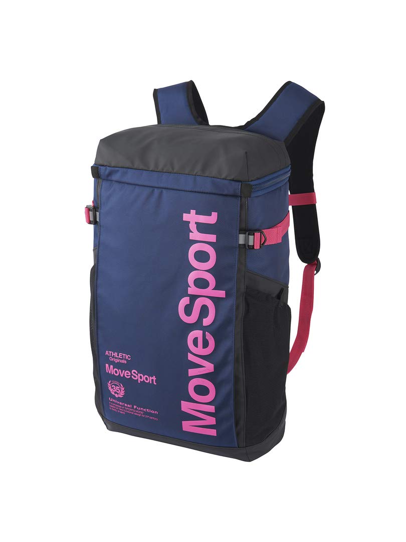 MOVESPORT(ムーブスポーツ) 30L PCポケット 再帰反射 多機能 大容量 収納力 通勤 通学 部活 DMAPJA04,BKBL,F