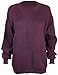 ZJ Clothes Women's Plus Size Long Sleeves Baggy Style Oversize Sweater Jumper