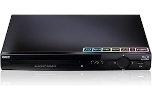 GIEC G2805 1080P Blu-ray DVD Player for TV/Projector, Region A Blu-ray, All DVDs, HDMI, CVBS, Audio L/R, Coaxial Output