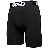 PSD Underwear Mens Boxer Briefs - Solid Basics, Standard Length Pack & Singles, Soft & Breathable Boxer Briefs for Men