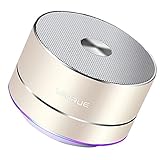 LENRUE Portable Wireless Bluetooth Speaker with Built-in-Mic,Handsfree Call,AUX Line,TF Card for Iphone Ipad Android Smartphone and More (Gold)