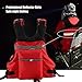 Kayaking Fishing Life Jacket Watersports Life Jacket with Multi-Pockets whistle and Reflective Stripe ( Color : Red )