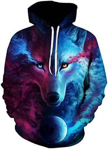 Matterin Christiao Hot Sale Brand Wolf Printed Hoodies Men 3D Sweatshirt Quality Pullover Novelty Male Hooded Jacket Lms050 5Xl