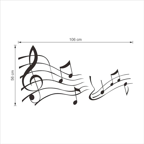 Amazon Zooarts ウォールステッカー 壁紙 シール 五線譜 音符 優美 音楽 穏やか ブラック 玄関 音楽教室 壁の装飾 環境保護 おしゃれ はがせる インテリア雑貨 賃貸ok ウォールステッカー オンライン通販