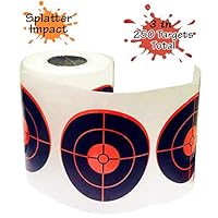 Yuyangnengy Splatter Targets Stickers| 3 Inch Red Self Adhesive Shooting Targets Stickers Target Pasters - Gun - Rifle - Pistol - Airsoft - BB Gun - Pellet Gun - Air Rifle (250pcs)