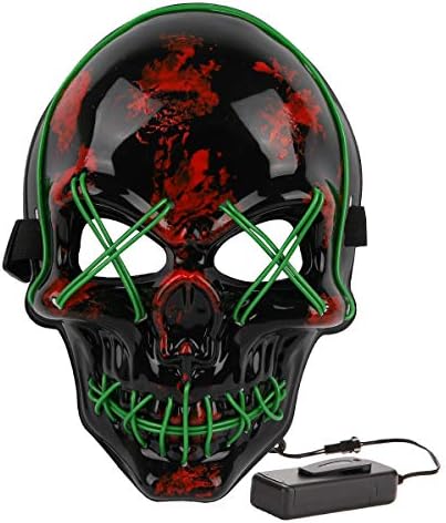 Halloween Costume Festival Parties Scary Mask LED Light Up Masks