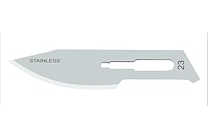 OA MEDICAL MedBlades Box of 100 Each Stainless Steel Blades, Sterile, Individually Foil Wrapped. Dental, Surgical, Hobby, Craft & More (# 23)