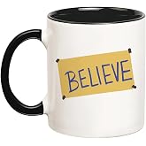 Fonhark - Believe Mug, Believe in Yourself, Ted Lasso Mug, 11 Oz Novelty Coffee Mug/Cup