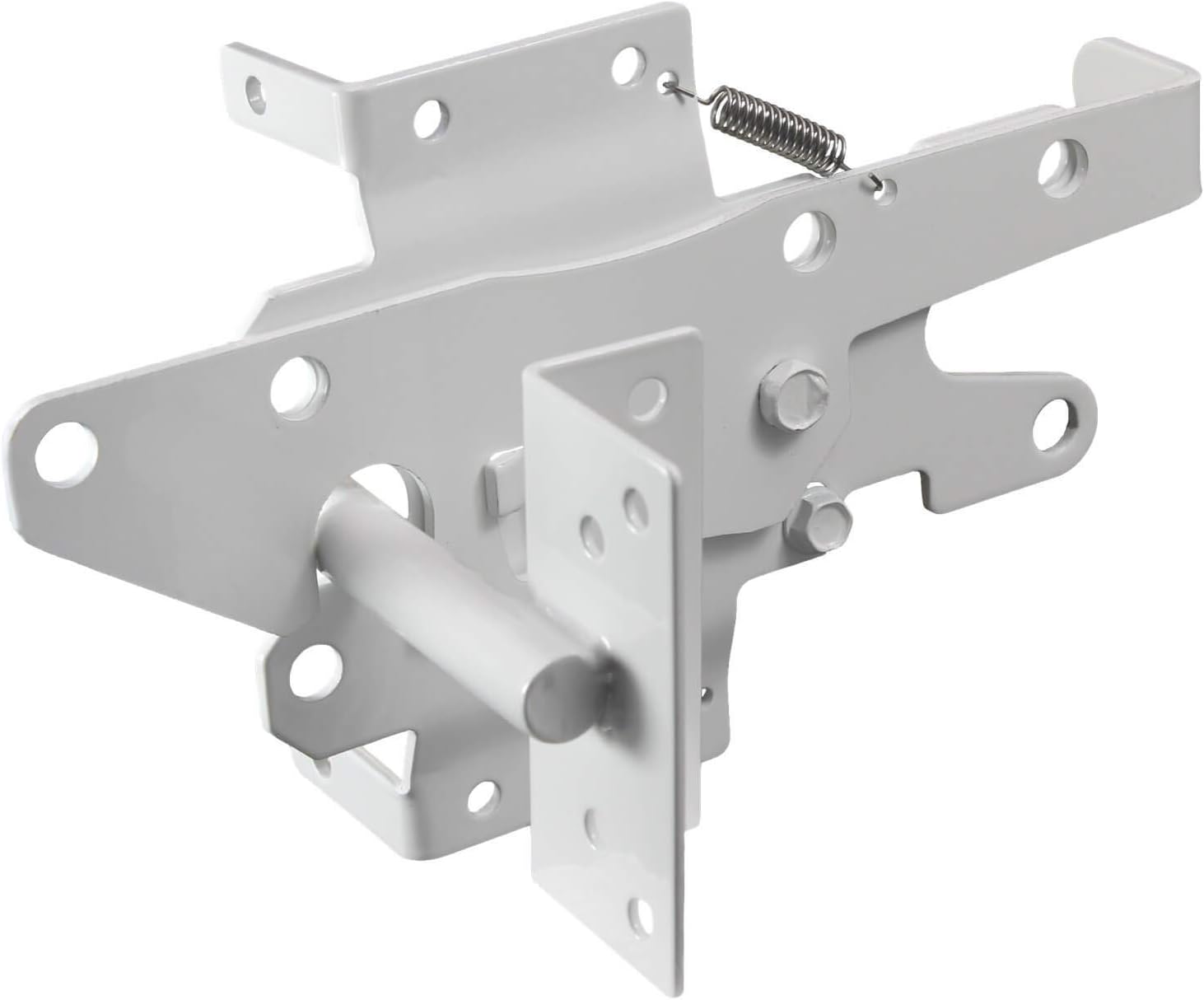 Amazon Com Vinyl Gate Latch White For Vinyl Wood Pvc Etc Fencing Fence Gate Latch W Mounting Hardware Gate Latches Have A 90 Degree Bracket Resulting In A Positive Latch To Gate Connection