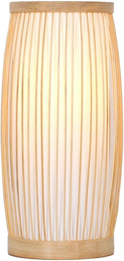 Handmade Rattan Lampshade table lamp, Pendant Or Table Shade, Living room bedroom restaurant hotel decoration Bamboo art table lamp Natural Brown 18 * 35cm