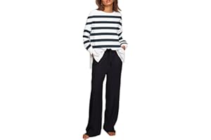 ETCYY NEW Lounge Sets for Women 2 Piece Outfits with Side Split Sweatshirt Tops and Wide Leg Sweatpants