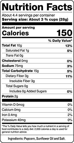 SKINNYPOP POPCORN, ORIGINAL, WHOLE GRAIN, DAIRY-FREE SNACK, 4.4OZ BAGS (12CT)