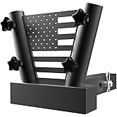 Universal 2" Hitch Receiver Flag Pole Holder for Poles Under 1.3" - Fits Trucks, SUVs, Jeeps, Trailers, and Most Vehicles