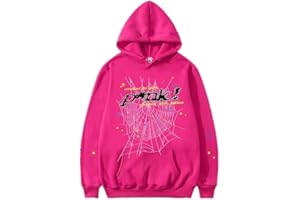 BlupinKurzi Y2k Hoodie Spider Web Print Streetwear Hoodies Punk Long Sleeve Pocket Hoodie Sweatshirt