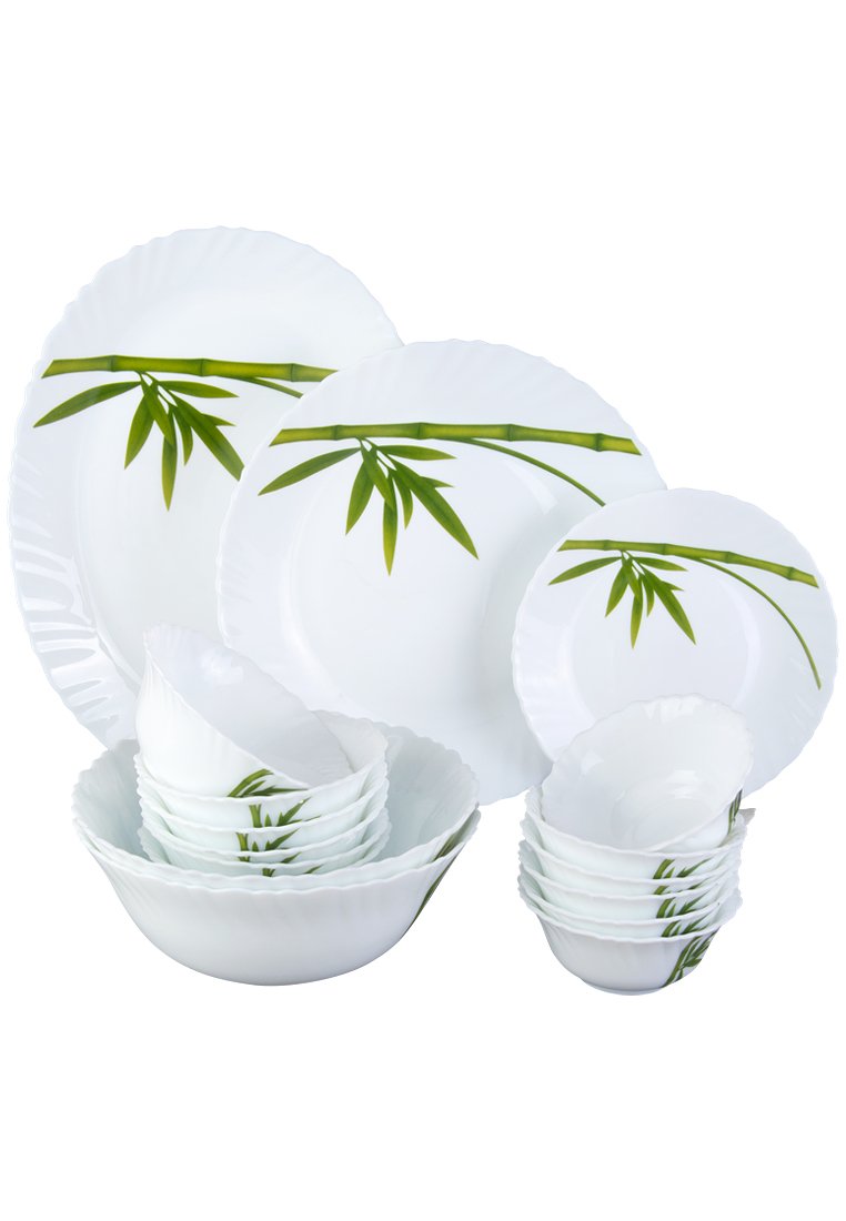 Buy LaOpala Fluted Dinner Set, 19Pieces, Multicolour Online at Low