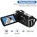 Video Camera Camcorder Digital YouTube Vlogging Camera Recorder FHD 1080P 24.0MP 3.0 Inch 270 Degree Rotation Screen 16X Digital Zoom Camcorder with Microphone,Remote Control and 2 Batteries.
