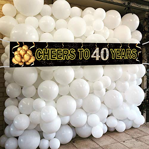 Large-Cheers-to-40-Years-Banner-Black-Gold-40-Anniversary-Party-Sign-40th-Happy-Birthday-Banner