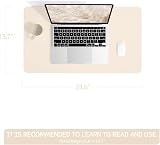 YSAGi Non-Slip Desk Pad Waterproof PVC Leather 60x35 cm Beige view 7