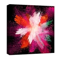 Canvas Wall Art Colorful Powder Canvas Prints Home Artwork Decoration for Living Room,Bedroom - 12x12 inches