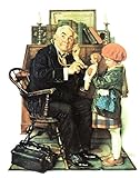 Norman Rockwell Doctor And Doll 1929 Art Print - 8 in x 10 in - Unmatted, Unframed
