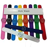 iStyle® Slap on Silicone Watch Quartz Sports Watch Kid Woman Man Unisex 10 Colors for Choosing