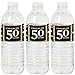 Big Dot of Happiness Adult 50th Birthday - Gold - Birthday Party Water Bottle Sticker Labels - Set of 20