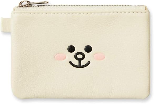 Amazon Line Friends キャラクター ソフトレザー 小銭入れ カード財布 ポーチ ジュエリーバッグ Us サイズ One Size カラー ホワイト 小銭入れ