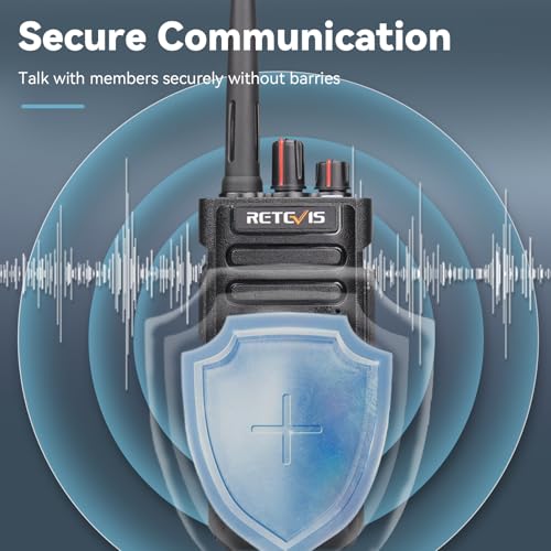 Retevis RT29D Radios with Long Range, IP67 Walkie Talkie Waterproof with 6-Way Charger, 3200 mAh, DMR Walkie Talkies for Adults, Hotel, Construction Site, Manufacturing, Logistics (Pack of 6)